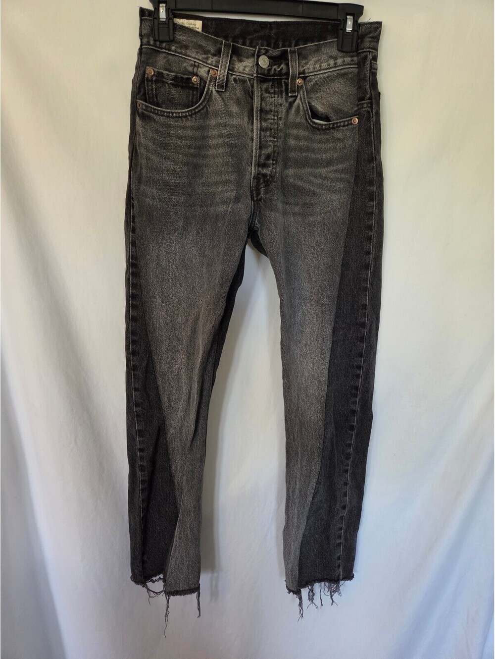 Levi's 501 Original Grunge Y2K Style Black Denim Women's Jeans Size W26x30
